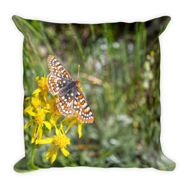 Butterfly in Aspen Throw Pillow