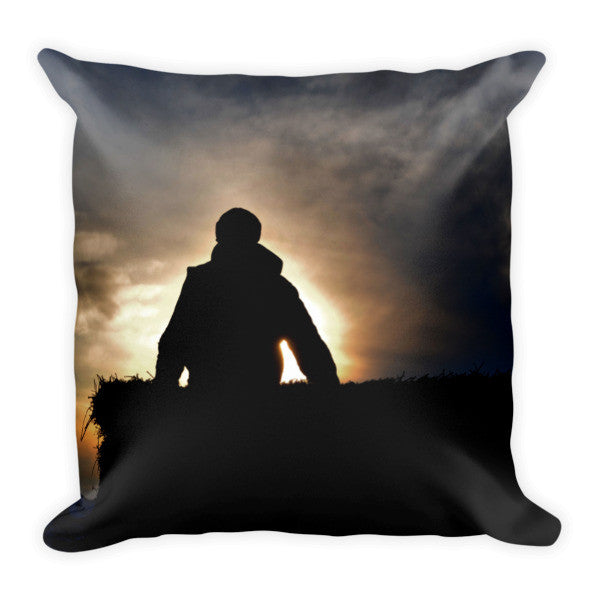 Bucking Hay At Sunrise Throw Pillow