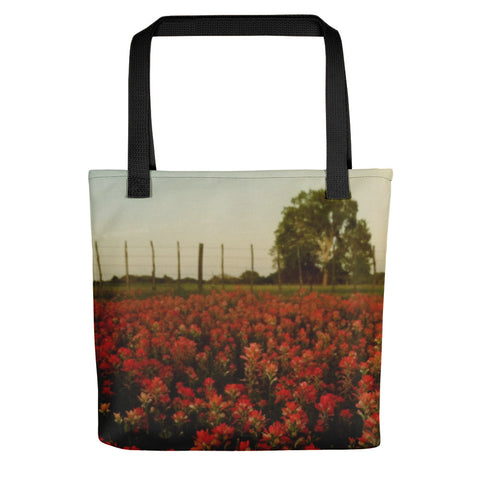 The Red Paint of Texas Tote bag