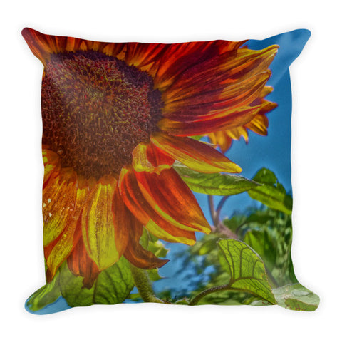 Sunflower Bonnet Throw Pillow