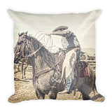 Roped and Ready Throw Pillow