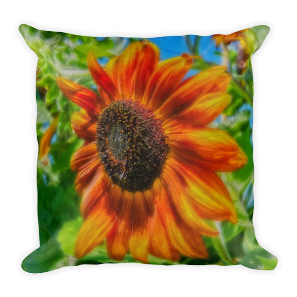 Sun Shower Sunflower Throw Pillow