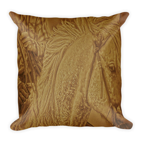 Listening in Sepia Throw Pillow