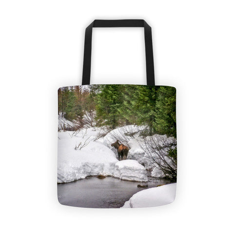 Moose in Alaska Tote bag