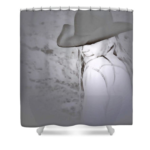 Rainy Day Cowgirl Shower Curtain