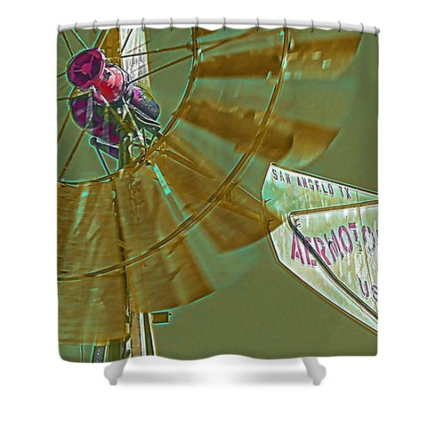Rustic Texas Wind Shower Curtain