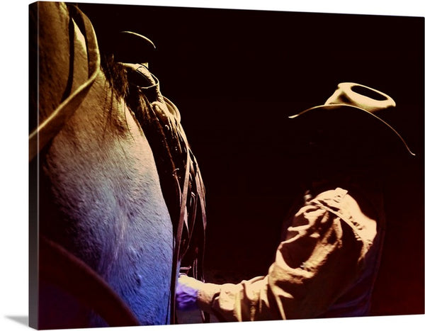 El Caballo Coming out of the Darkness Canvas Print
