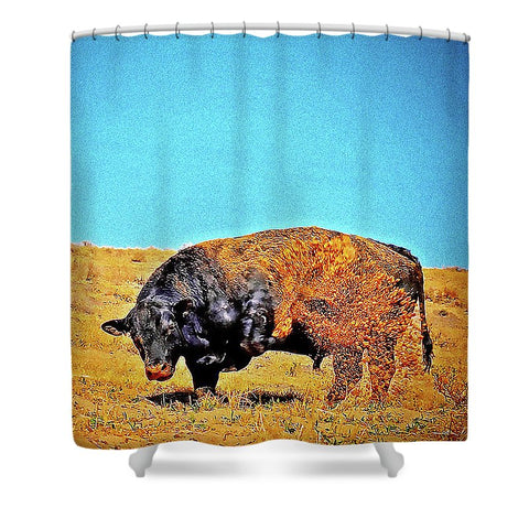 Throwing Sand Shower Curtain