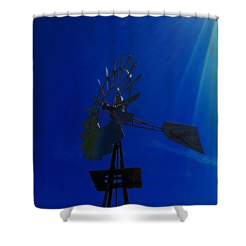 Underwater Windmill Shower Curtain