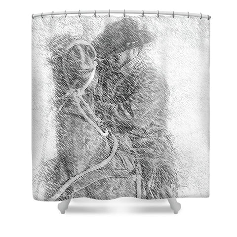 Winter Cowboy Shower Curtain